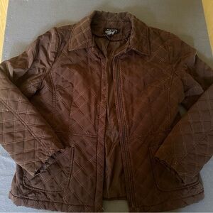 Y2K New York & Company Brown Quilted Jacket